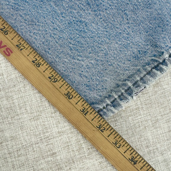 LL Bean Flannel Lined Jeans Mens 34x32 Double L Relaxed Fit Light Wash Blue - Picture 10 of 16